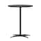 Flash Furniture Lars 24 in Round Wood Cocktail Table with 30 in and 42 in Columns, Black XA-24-COTA-BK-GG - alternate 2